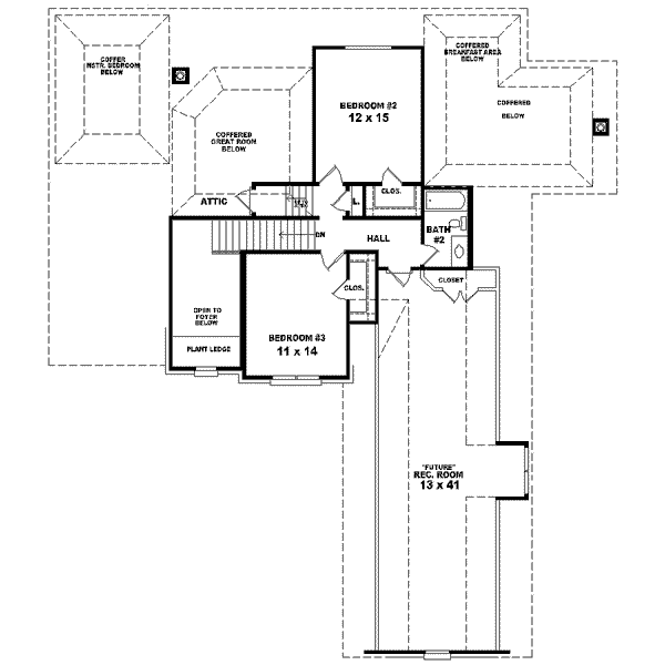 European Floor Plan - Upper Floor Plan #81-562