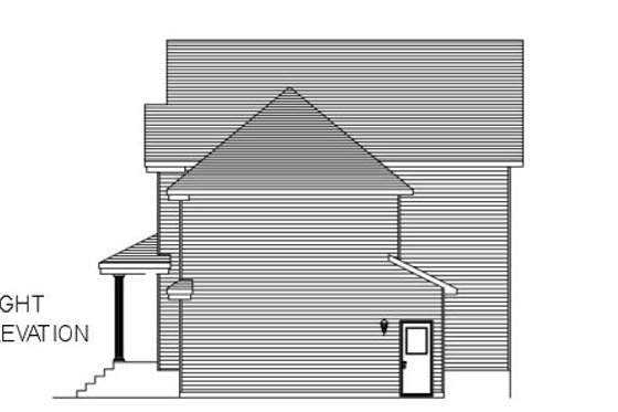 Exterior - Other Elevation 1 for Country House Plan #138-255 - 3 bed, 1 bath