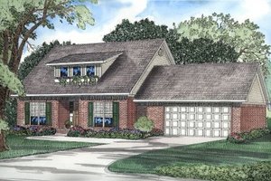 Colonial Exterior - Front Elevation Plan #17-237