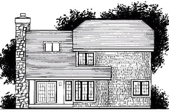 Exterior - Rear Elevation for Cottage House Plan #320-469 - 3 bed, 2 bath