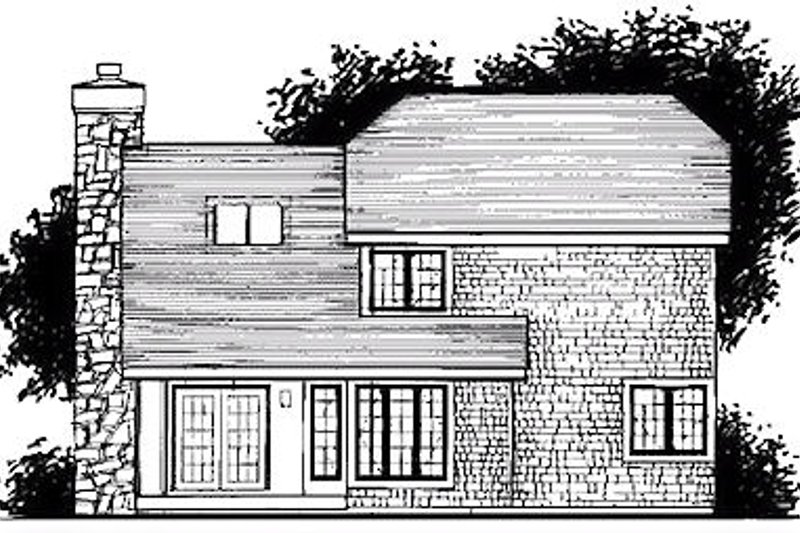Home Plan - Exterior - Rear Elevation for Cottage House Plan #320-469 - 3 bed, 2 bath