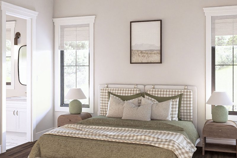 House Blueprint - Interior - Master Bedroom 1 for Modern House Plan #455-495 - 3 bed, 2 bath