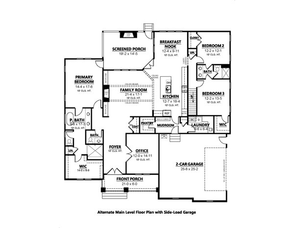 Architectural House Design - Farmhouse Floor Plan - Main Floor Plan #1080-16