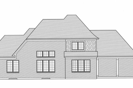 Exterior - Rear Elevation for Traditional House Plan #46-522 - 4 bed, 2.5 bath