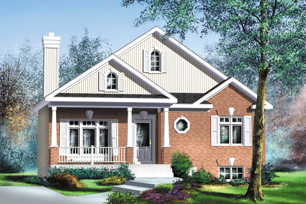 Traditional Style House Plan - 2 Beds 1 Baths 900 Sq/Ft Plan #25-106