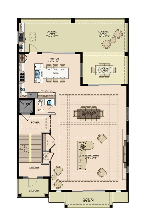 Modern Floor Plan - Upper Floor Plan #548-35