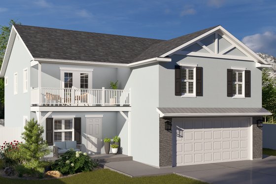 Exterior - Front Elevation 3 for Craftsman House Plan #1060-263 - 4 bed, 2.5 bath