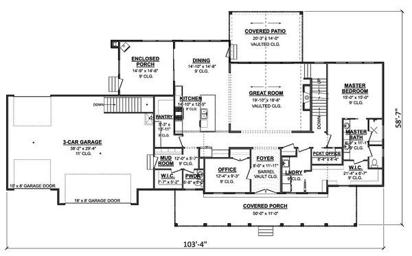 Farmhouse Floor Plan - Main Floor Plan #1089-29