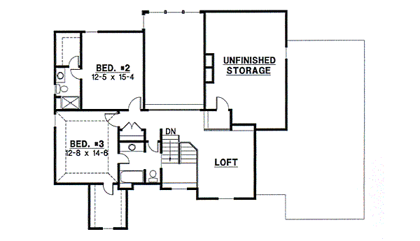 European Floor Plan - Upper Floor Plan #67-715