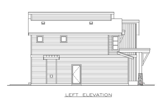 Exterior - Other Elevation 1 for Contemporary House Plan #1100-55 - 4 bed, 2.5 bath