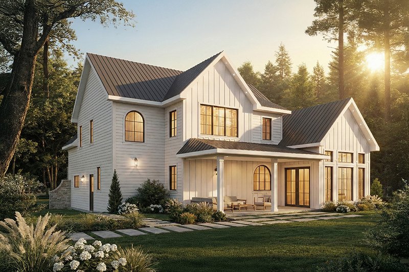 House Blueprint - Exterior - Rear Elevation for Farmhouse House Plan #23-2892 - 3 bed, 2.5 bath
