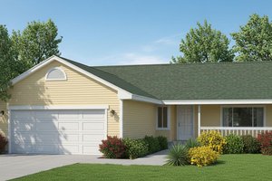House Plan Design - Exterior - Front Elevation for Ranch House Plan #92-110 - 3 bed, 2 bath
