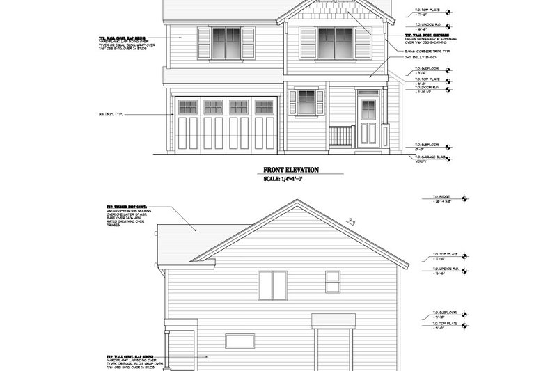Home Plan - Exterior - Other Elevation 2 for Craftsman House Plan #53-589 - 3 bed, 2.5 bath