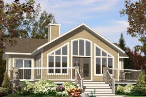 Contemporary Exterior - Rear Elevation Plan #138-376