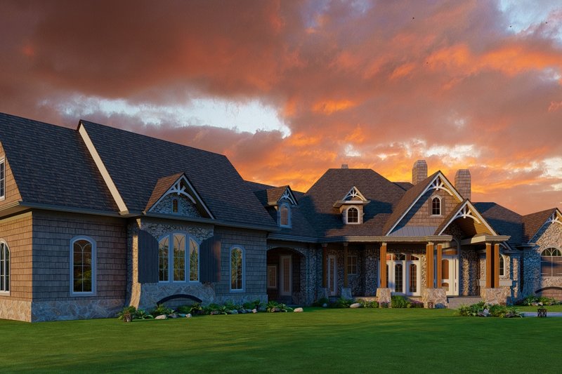 Home Plan - Exterior - Front Elevation 6 for Traditional House Plan #54-525 - 4 bed, 4.5 bath