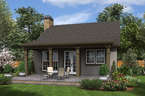 Exterior - Rear Elevation for Cottage House Plan #48-951 - 2 bed, 1 bath