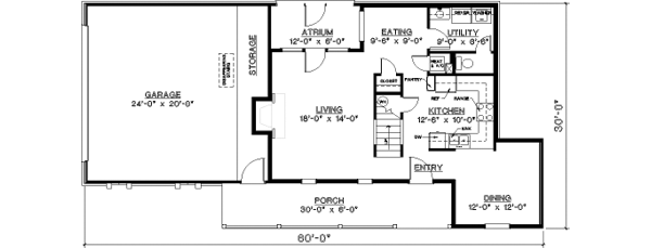 Home Plan - Traditional Floor Plan - Main Floor Plan #45-288