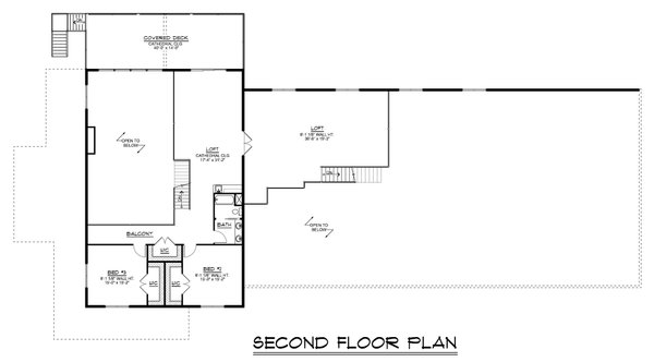Barndominium Floor Plan - Upper Floor Plan #1064-227