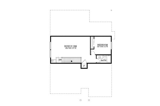 Floor Plan - Upper Floor for Craftsman House Plan #53-543 - 3 bed, 3 bath