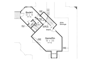 Floor Plan - Upper Floor for European House Plan #310-336 - 3 bed, 3.5 bath