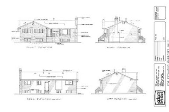 Exterior - Rear Elevation for Ranch House Plan #47-242 - 3 bed, 2 bath