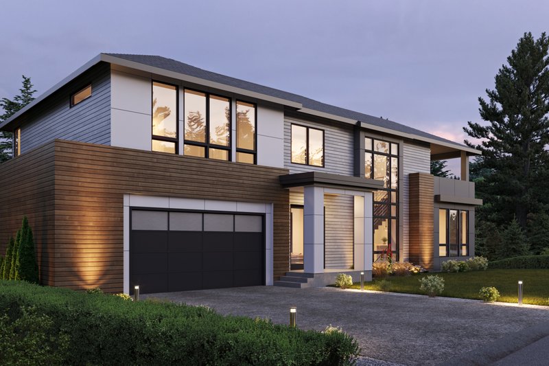 House Design - Exterior - Front Elevation 3 for Contemporary House Plan #1066-271 - 5 bed, 5.5 bath
