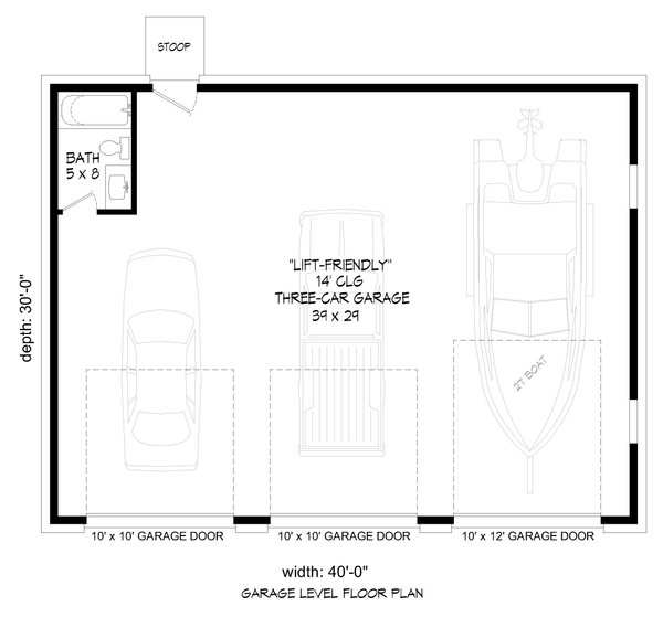 Southern Floor Plan - Main Floor Plan #932-1194