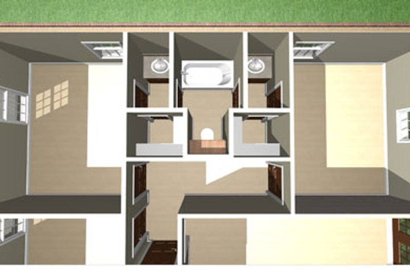 Dream House Plan - Photo 2 for Country House Plan #44-156 - 4 bed, 3 bath