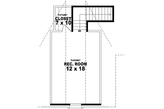 Floor Plan - Other Floor for Southern House Plan #81-708 - 3 bed, 2 bath