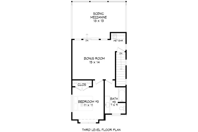 House Plan Design - Floor Plan - Upper Floor 1 for Contemporary House Plan #932-1042 - 3 bed, 3.5 bath