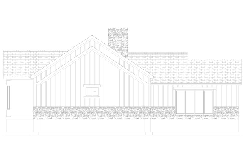 Architectural House Design - Exterior - Other Elevation 3 for Farmhouse House Plan #1060-345 - 3 bed, 2.5 bath