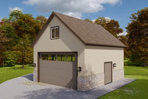 Exterior - Front Elevation 3 for Traditional House Plan #1060-163, 0 bath