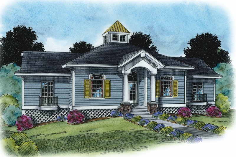 Architectural House Design - Traditional Exterior - Front Elevation Plan #20-2119