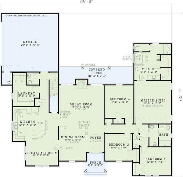 Architectural House Design - European Floor Plan - Main Floor Plan #17-581