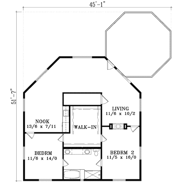 House Blueprint - Mediterranean Floor Plan - Upper Floor Plan #1-1460