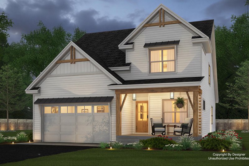 Home Plan - Farmhouse Exterior - Front Elevation Plan #51-1343