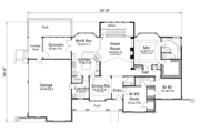 Mediterranean Style House Plan - 3 Beds 2.5 Baths 2614 Sq/Ft Plan #57-279 