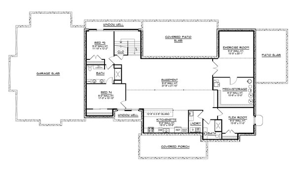 Dream House Plan - Floor Plan - Lower Floor for Contemporary House Plan #1064-477 - 2 bed, 2.5 bath