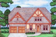 Tudor Style House Plan - 4 Beds 4 Baths 3308 Sq/Ft Plan #413-881 