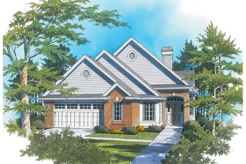 Dream House Plan - Ranch Exterior - Front Elevation Plan #48-590