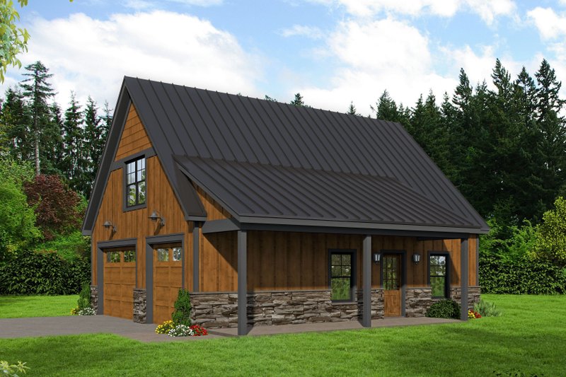 Dream House Plan - Cabin Exterior - Front Elevation Plan #932-285
