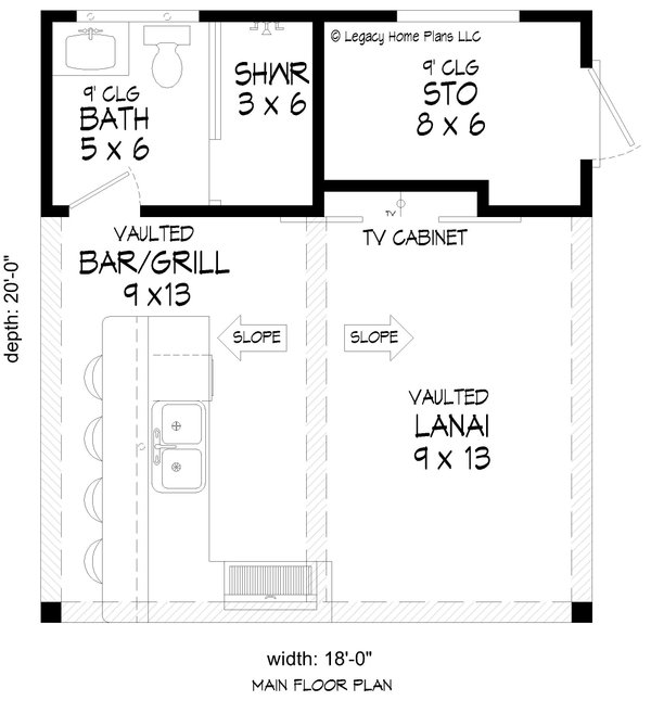 Craftsman Floor Plan - Main Floor Plan #932-745