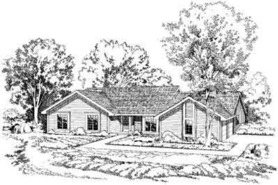 Exterior - Front Elevation for Traditional House Plan #312-225 - 4 bed, 2.5 bath
