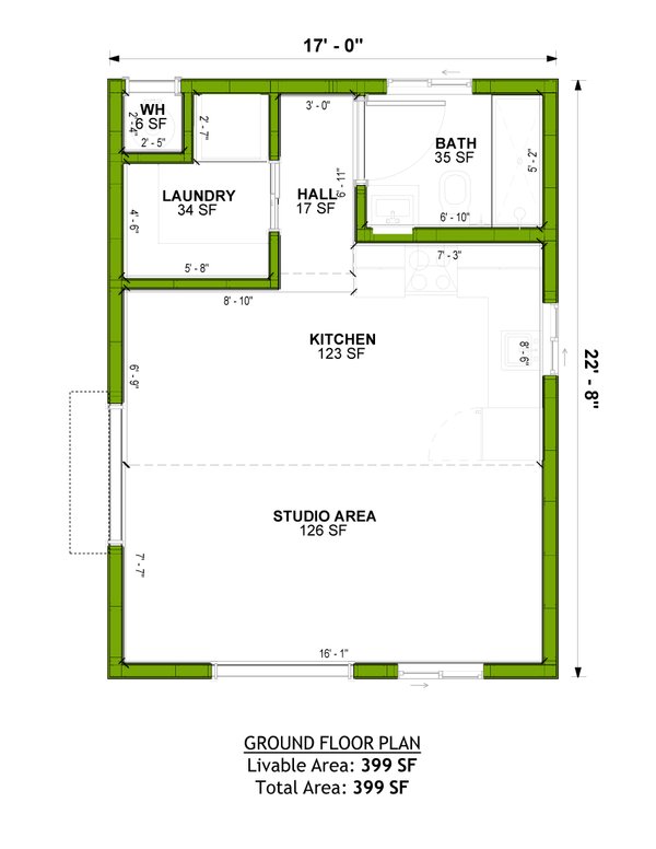 Adobe / Southwestern Floor Plan - Main Floor Plan #1106-141
