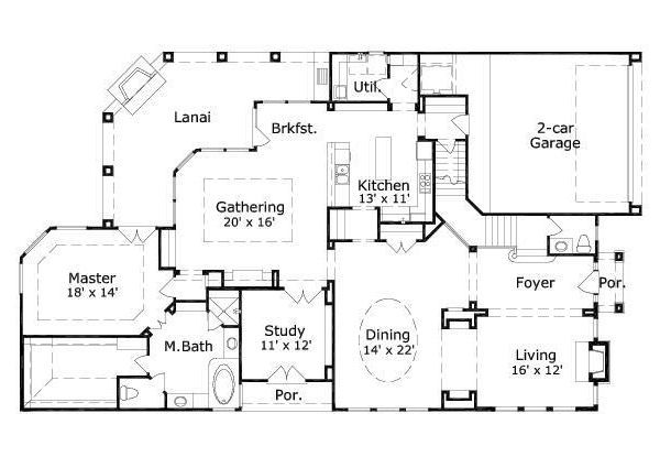 European Floor Plan - Main Floor Plan #411-651
