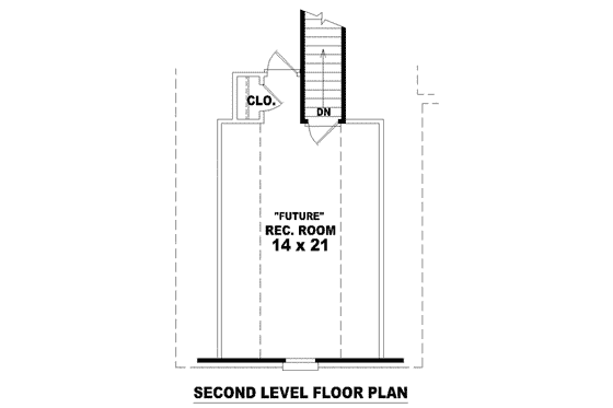 Floor Plan - Upper Floor for European House Plan #81-1466 - 3 bed, 2 bath