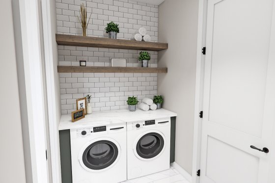 Interior - Laundry for Modern House Plan #51-1308 - 2 bed, 2 bath