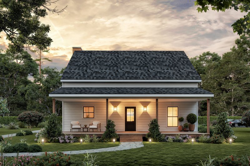 House Blueprint - Exterior - Rear Elevation for Farmhouse House Plan #1117-38 - 3 bed, 2.5 bath