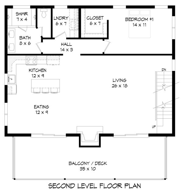 House Plan Design - Contemporary Floor Plan - Upper Floor Plan #932-256