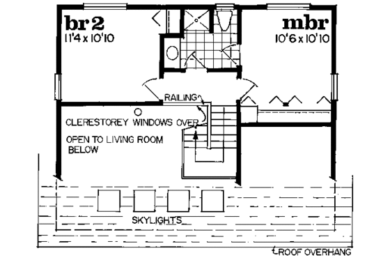 Floor Plan - Upper Floor House Plan #47-601 - 3 bed, 2 bath